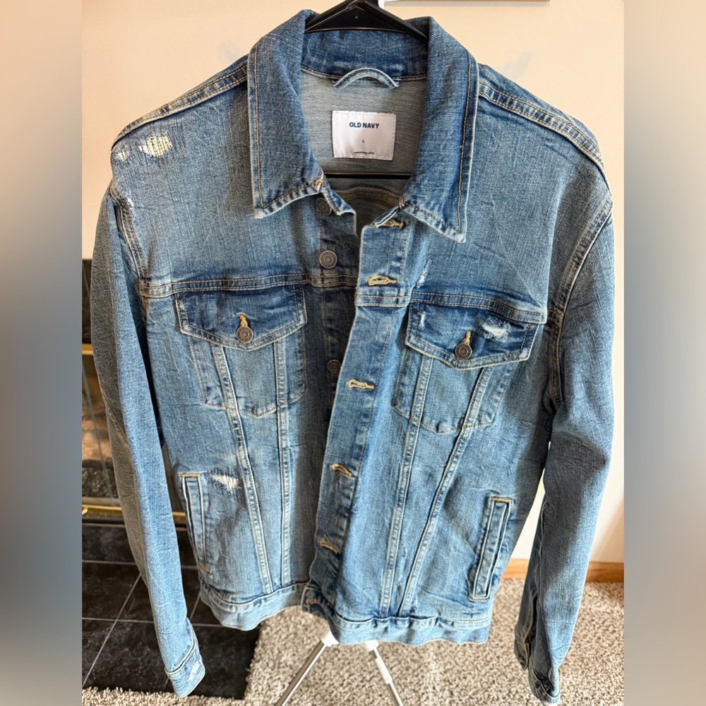 Old Navy Light Blue Denim Jacket for Men